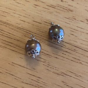 Pandora Lilac Pearl Earring Charms - RARE